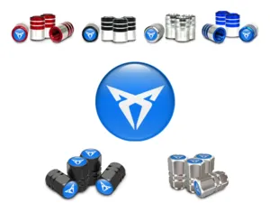 Seat Cupra Valve Stem Caps for Bicycle Metallic Look